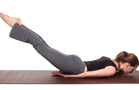 yoga poses - Locust Pose position (salabhasana)